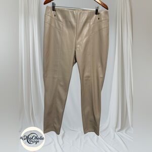Andrew Marc Faux Leather Pants Size L NWOT